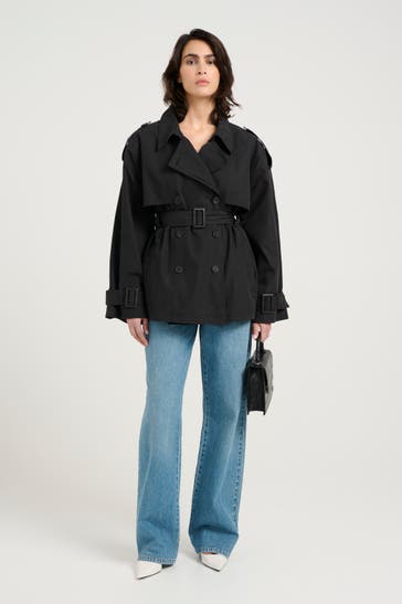 GESTUZ Trenchcoat schwarz