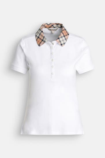 BARBOUR Polo-Shirt weiß