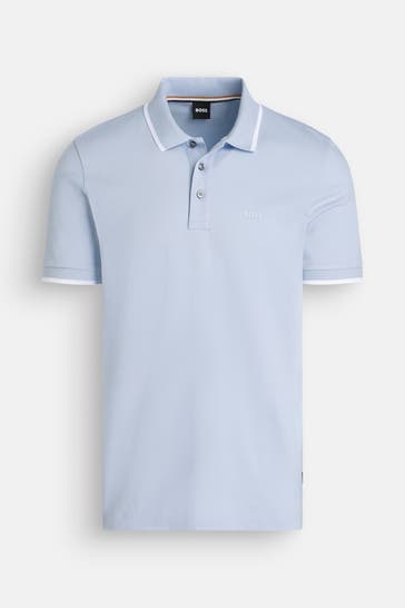 BOSS Polo-Shirt hellblau