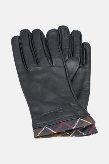 BARBOUR Lederhandschuhe schwarz