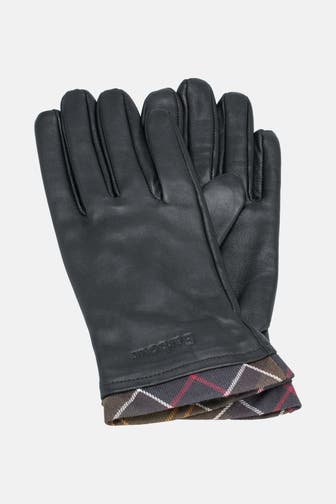 BARBOUR Lederhandschuhe schwarz