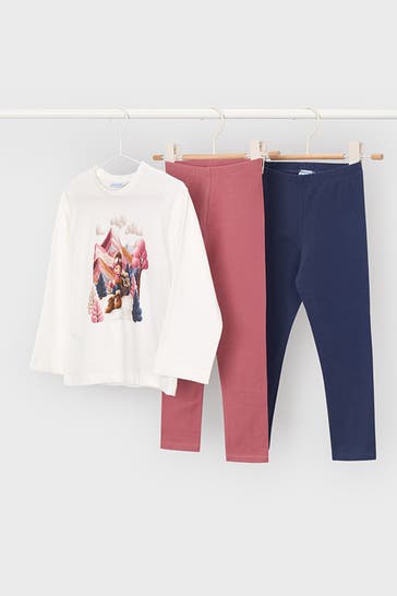 MAYORAL Set: Langarmshirt und Leggings mehrfarbig