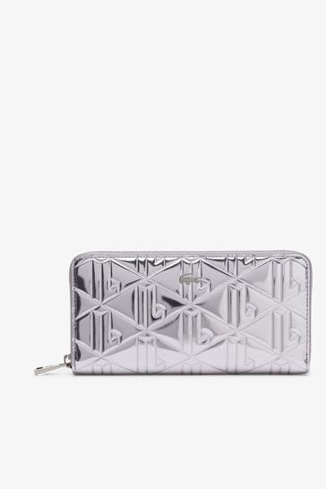 LACOSTE Geldbörse silber
