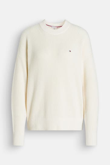 TOMMY HILFIGER Strickpullover ecru