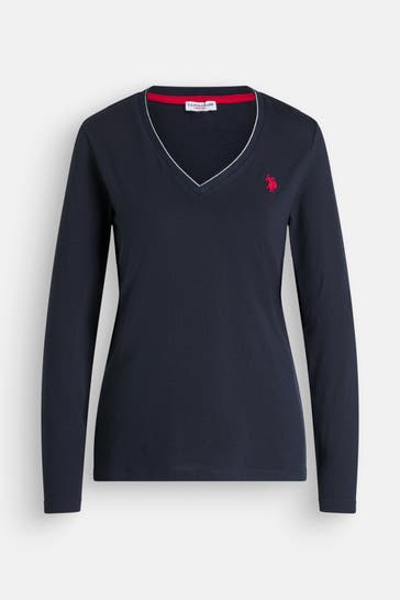 U.S. POLO ASSN. Longsleeve 'Babs' dunkelblau
