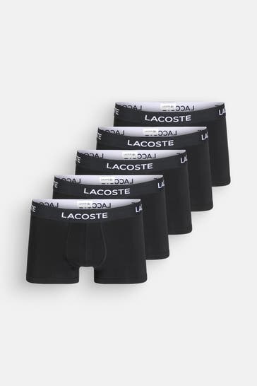 LACOSTE 5er-Pack Boxer Trunks schwarz
