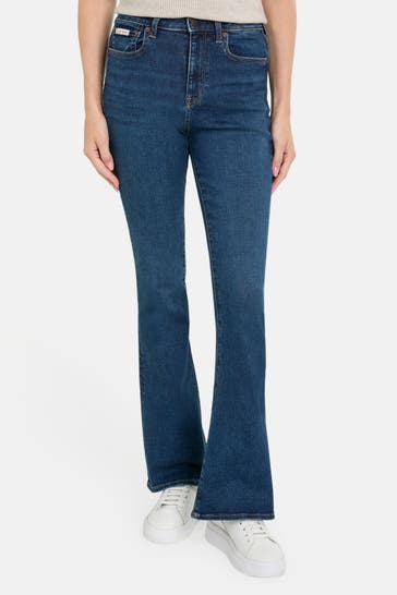 CALVIN KLEIN Jeans dunkelblau flared