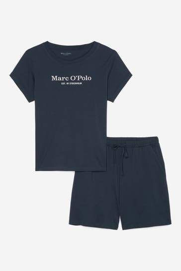 MARC O'POLO Pyjama Set dunkelblau