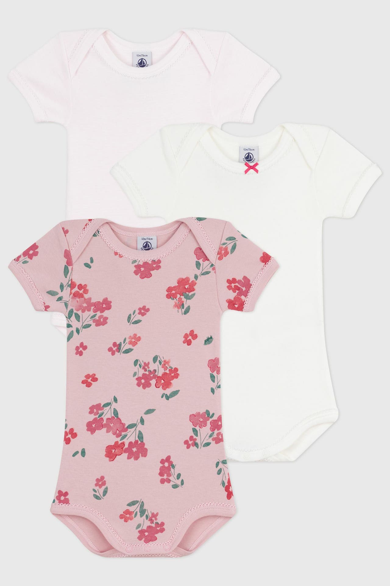 PETIT BATEAU 3er-Pack Bodies mehrfarbig, Bild 1