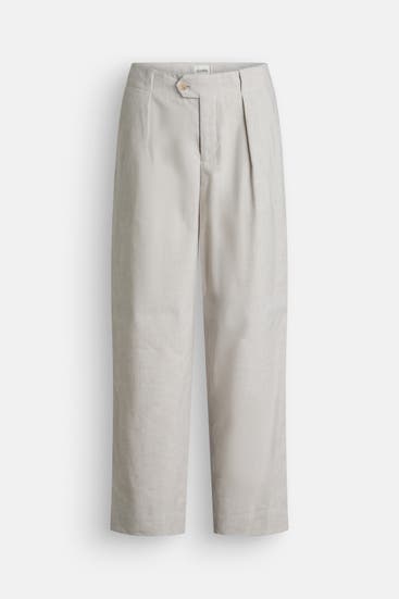 CLOSED - Leinenmix-Hose 'Mawson' greige