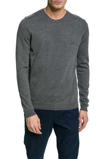 BOSS Strickpullover 'Bagritte' grau
