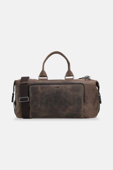 STRELLSON Leder-Weekender braun