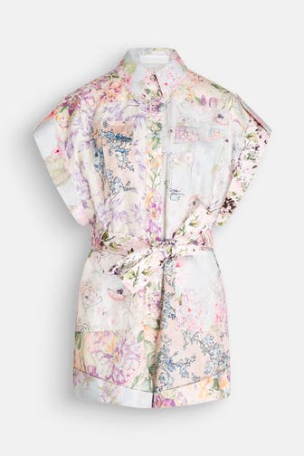 ZIMMERMANN Leinen-Jumpsuit 'Halliday' floral