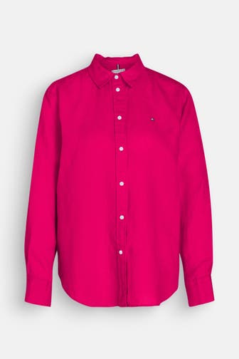 TOMMY HILFIGER Leinenbluse fuchsia