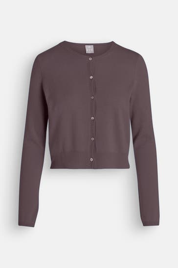 FTC Kaschmir-Strickjacke dunkelbraun