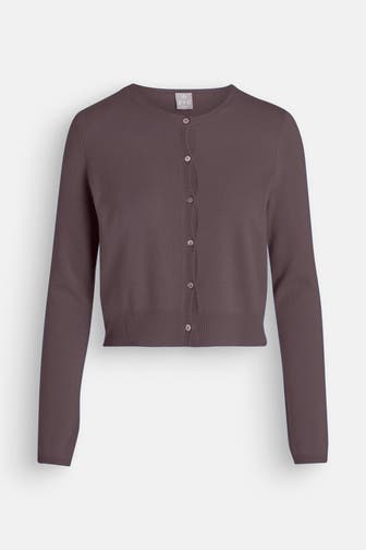 FTC Kaschmir-Strickjacke dunkelbraun