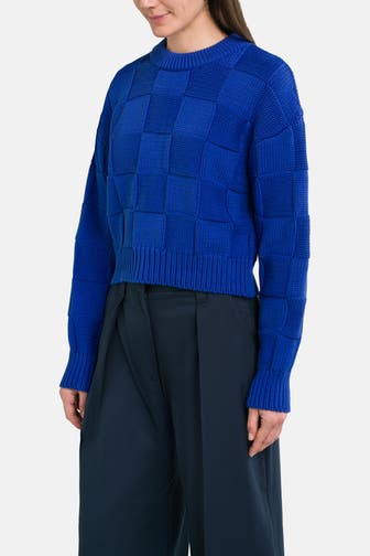 BOSS Strickpullover 'Fachecka' königsblau