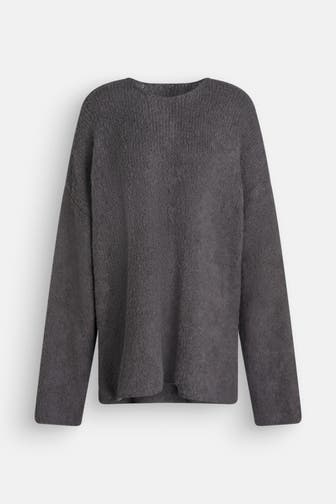 BLACK PALMS Wollmix-Pullover 'Jae' dunkelgrau