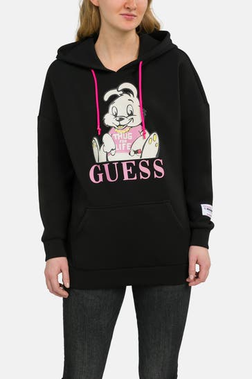 GUESS Hoodie schwarz