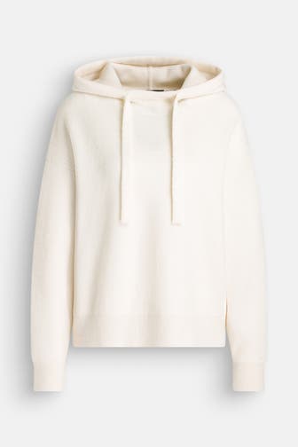 WINDSOR. Strick-Hoodie wollweiß
