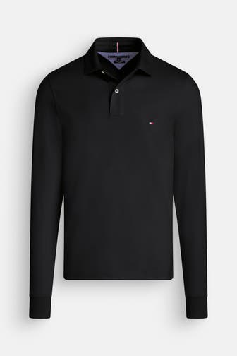TOMMY HILFIGER Langarm-Polo schwarz