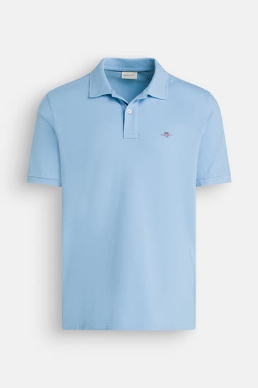 GANT Polo-Shirt taubenblau