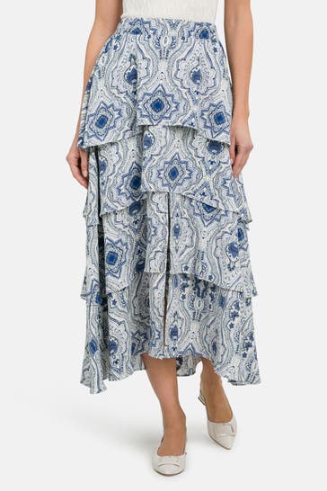 CLAIRE LUISE Casual-Rock gemustert