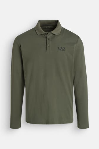EA7 Langarm-Polo oliv
