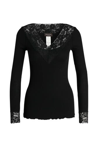 ROSEMUNDE Spitzenshirt schwarz
