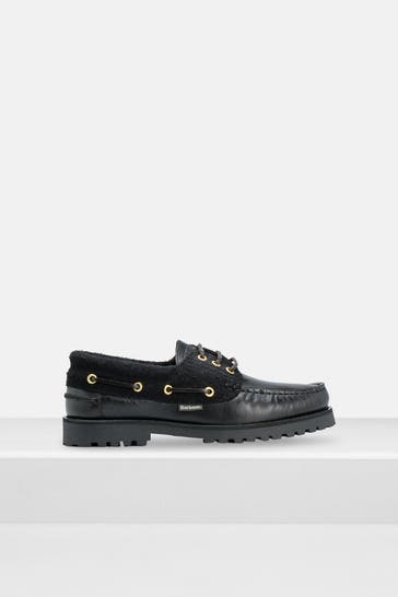 BARBOUR Bootsschuhe 'Deck Boat' schwarz