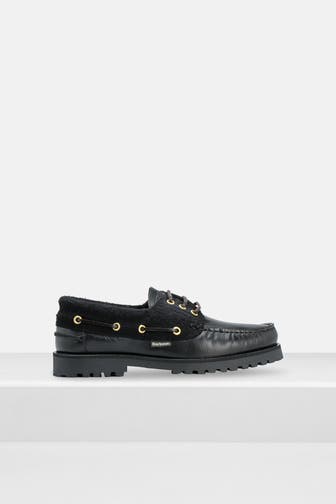 BARBOUR Bootsschuhe 'Deck Boat' schwarz