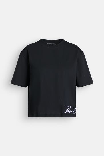 KARL LAGERFELD T-Shirt schwarz