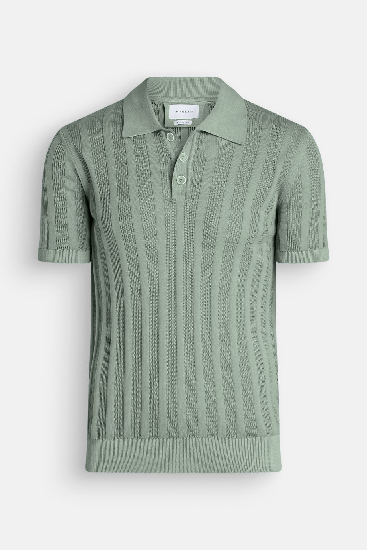 BALDESSARINI Strick-Polo 'Klosy' graugrün, Bild 1