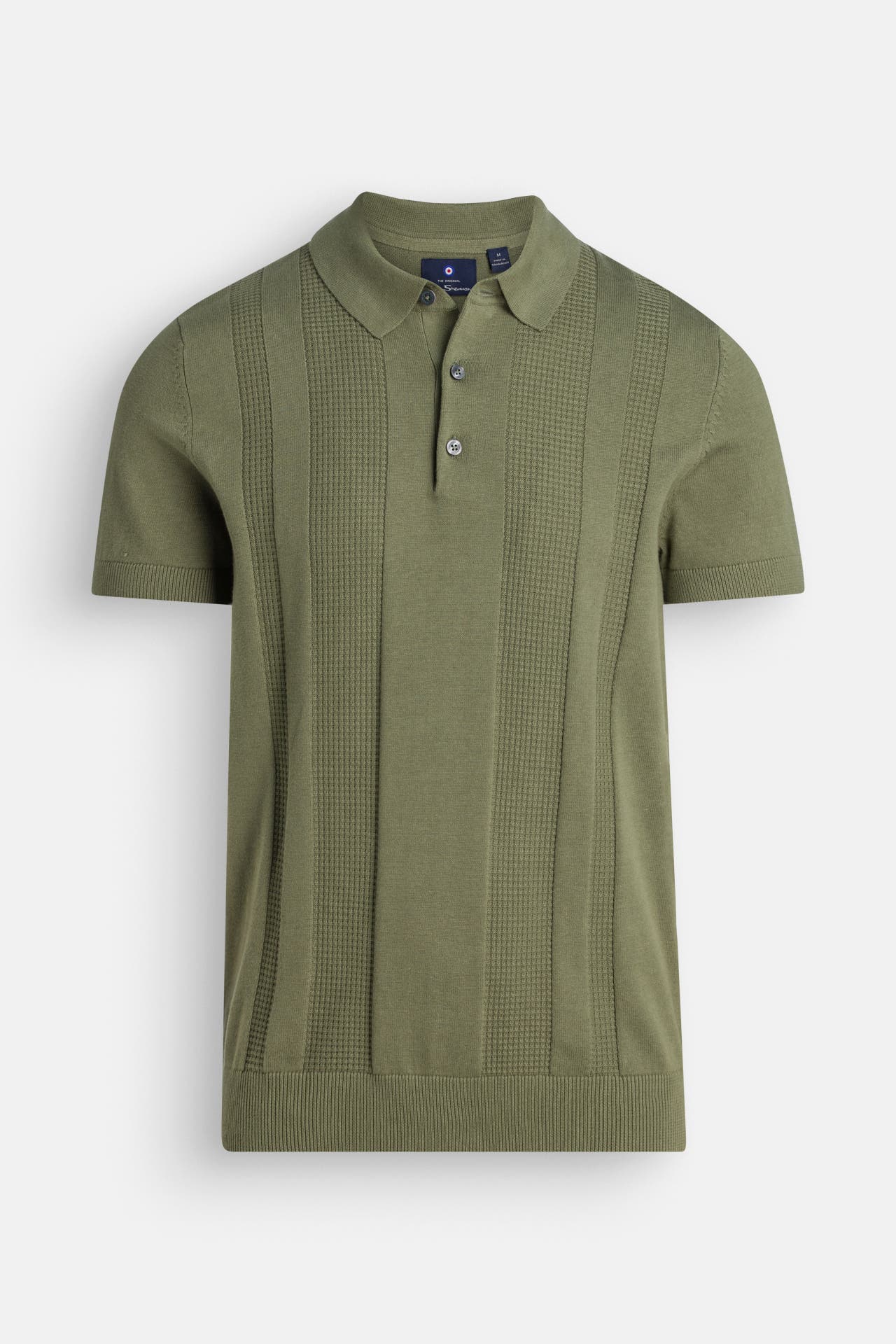 BEN SHERMAN Strick-Polo blau, Bild 1