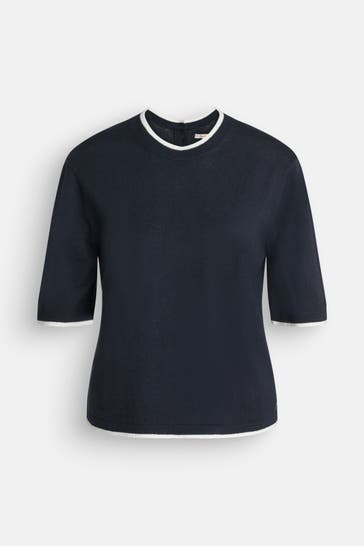 BARBOUR Strickshirt zweifarbig