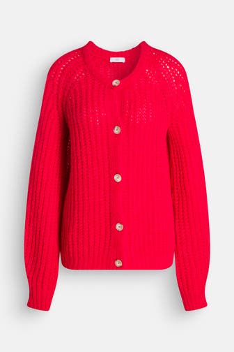 RIANI Wollmix-Strickjacke rot