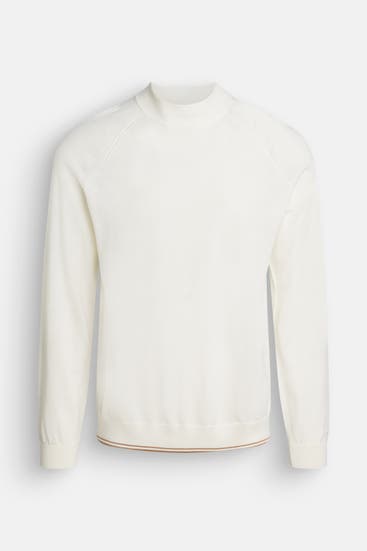 BOSS - Wollstrickpullover 'Perfino' ecru