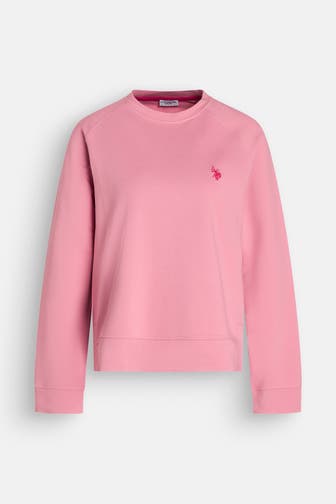 U.S. POLO ASSN. Sweatshirt 'Fleur' dunkelrosa