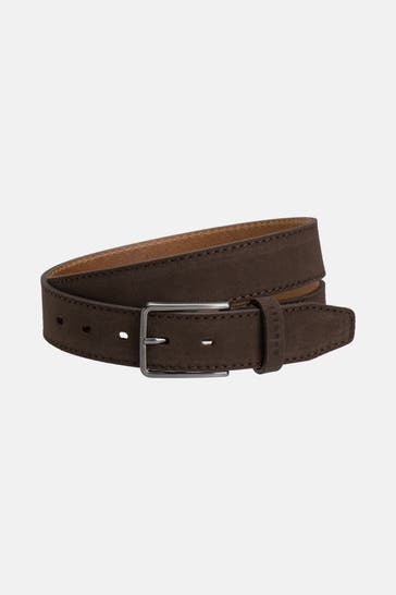 BUGATTI Ledergürtel dunkelbraun