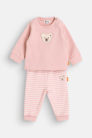 STEIFF Set: Sweatshirt und Sweatpants rosa