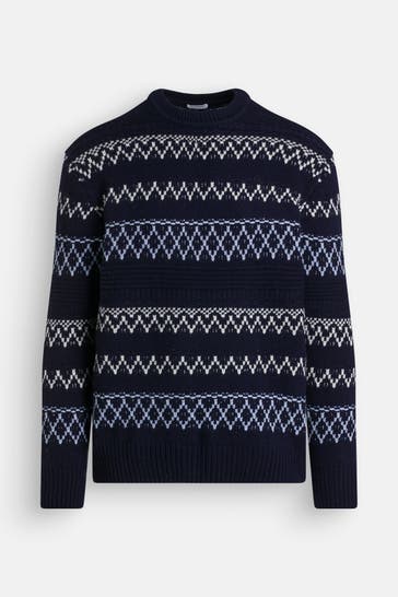 KNOWLEDGE COTTON APPAREL Wollpullover gemustert