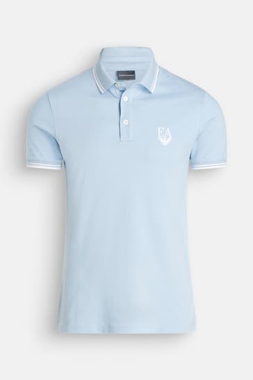 EMPORIO ARMANI Polo-Shirt hellblau