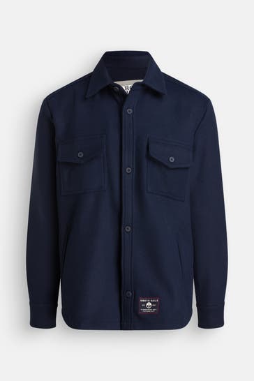 NORTH SAILS Wollmix-Overshirt navy