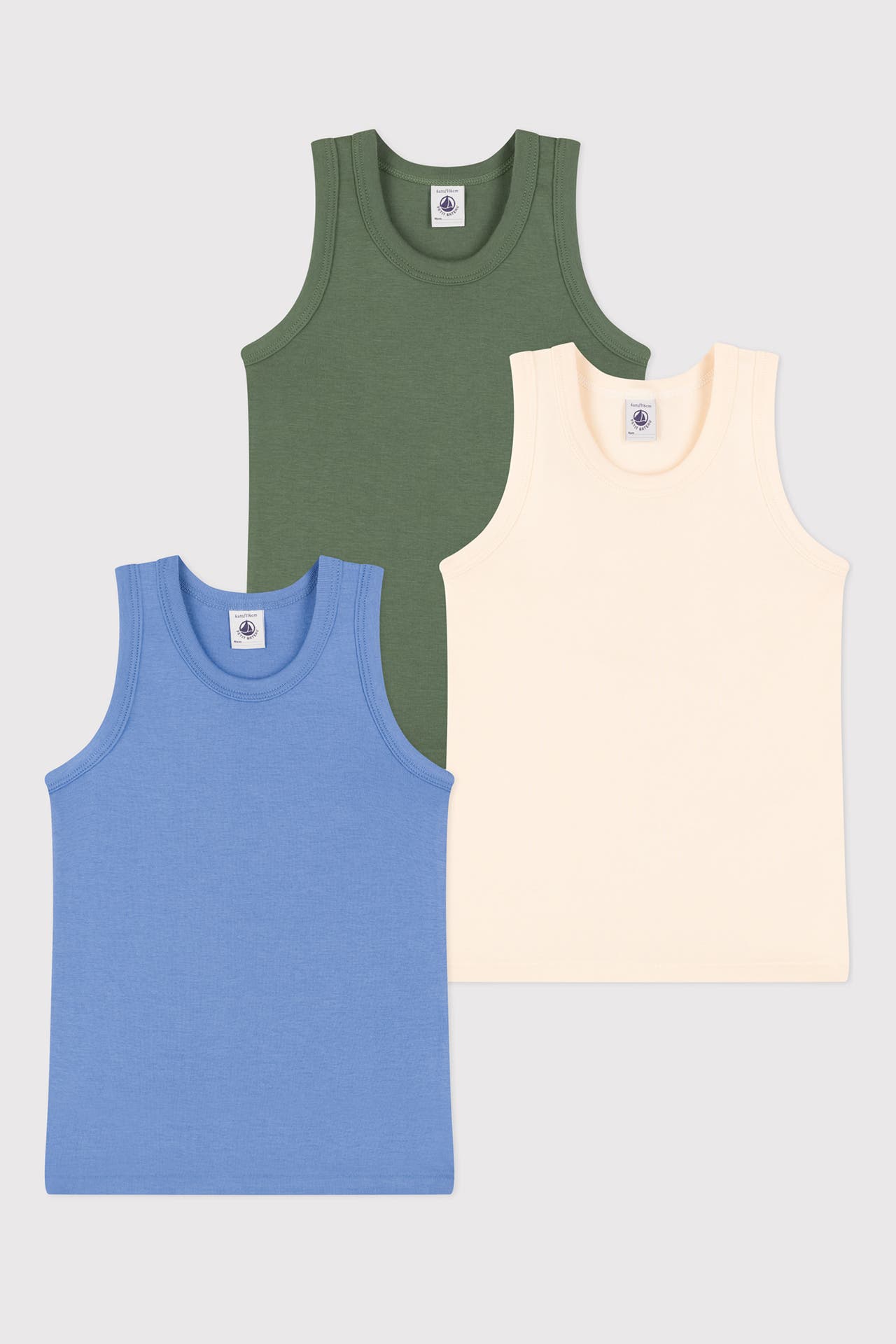 PETIT BATEAU 3er-Pack Unterhemden mehrfarbig, Bild 1