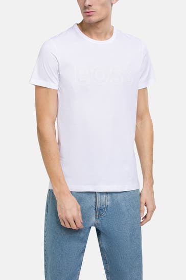 BOSS GREEN T-Shirt 'Teebo' weiß