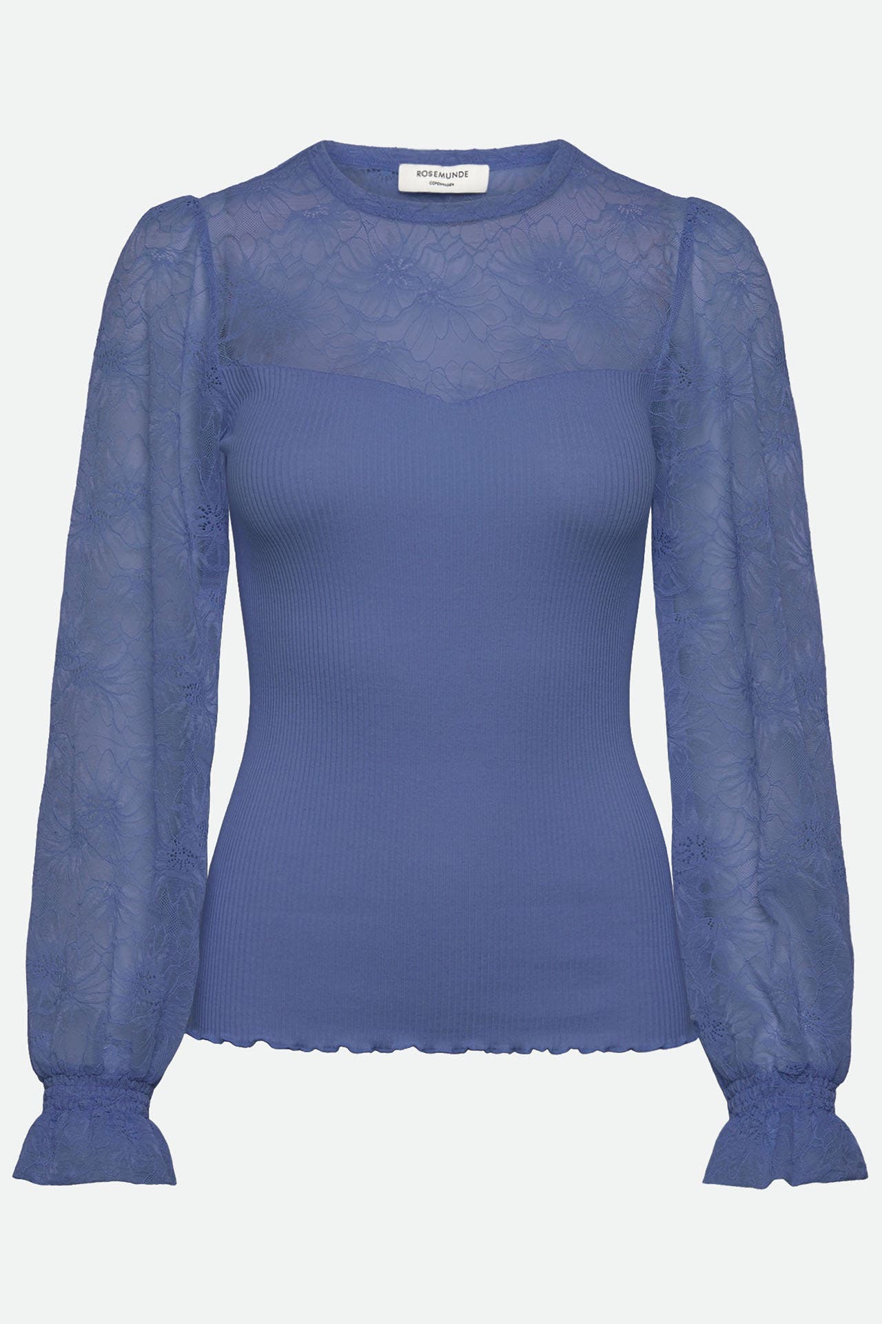 ROSEMUNDE Seidenmix-Longsleeve azurblau, Bild 1