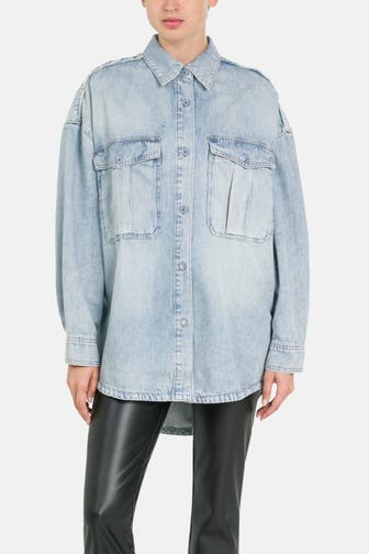 ELIAS RUMELIS Jeansbluse 'Ermelina' hellblau