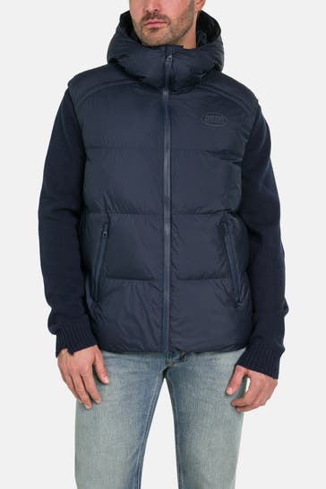 DIESEL Steppweste dunkelblau