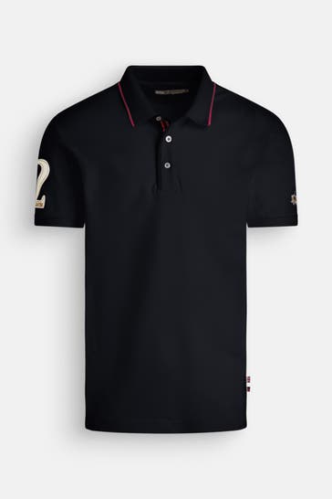 LA MARTINA Polo-Shirt schwarz