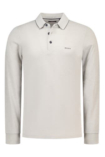 NEW ZEALAND AUCKLAND Langarm-Polo hellgrau